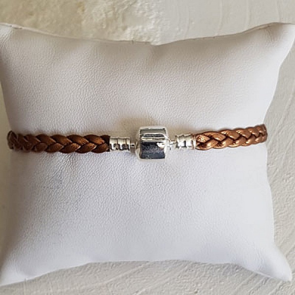 Bracelet Clip Europ&eacute;en tress&eacute; Uni 03 DU 15 AU 23 CM Antic