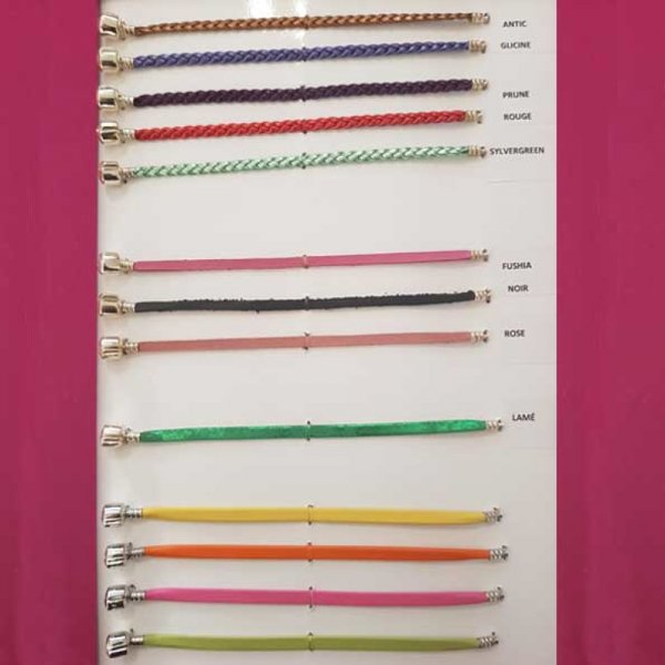 Bracelet Clip Europ&eacute;en lisse Uni 04 DU 15 AU 23 CM Lam&eacute;