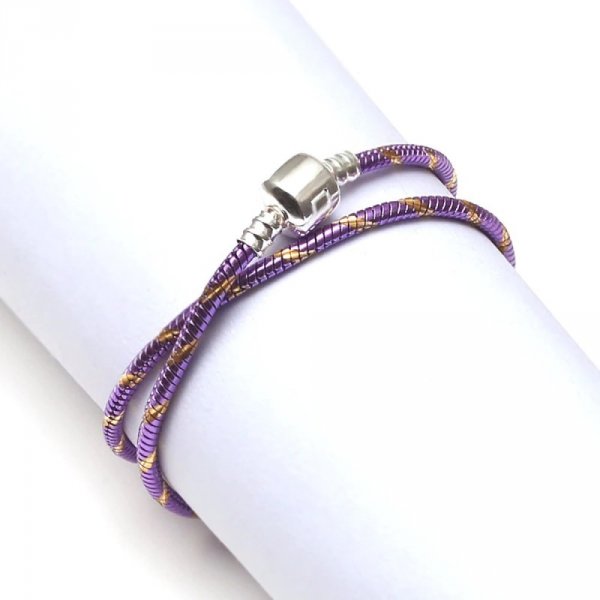 Bracelet Clip Europ&eacute;en 18 cm fermoir Lisse N&deg;28-02