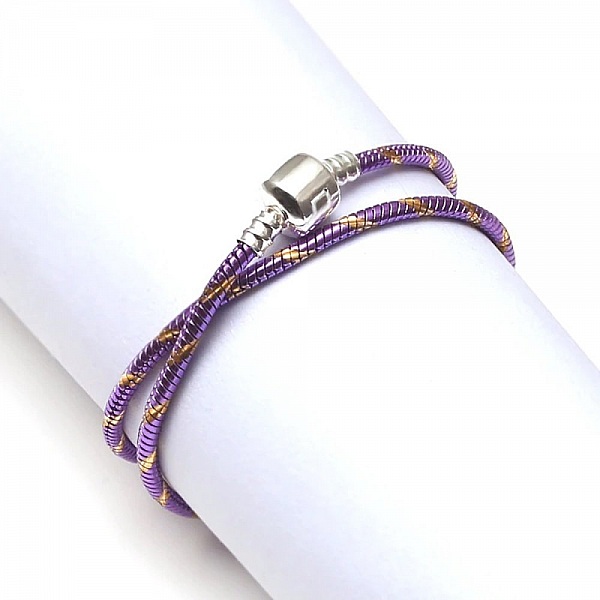 Bracelet Clip Europ&eacute;en 19 cm fermoir Lisse N&deg;28-02