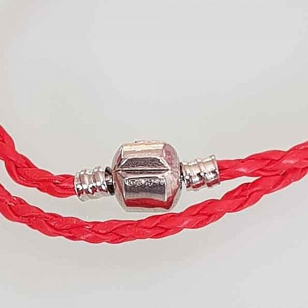 Bracelet Europ&eacute;en 2 tours tress&eacute; Clip Uni 05 20cm