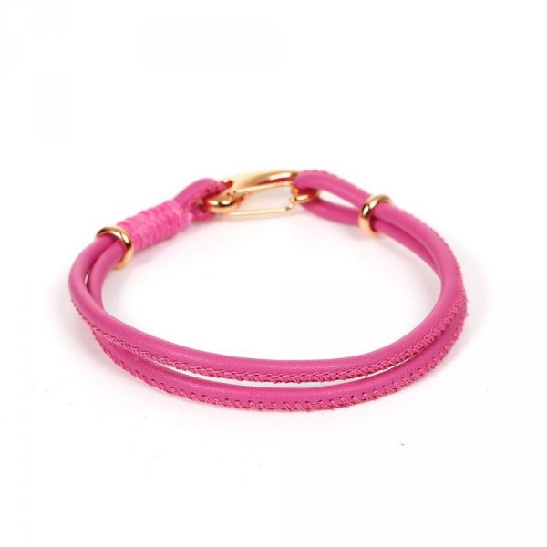 Bracelet Europ&eacute;en Double Uni Fushia