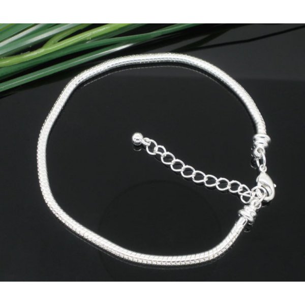 Bracelet Europ&eacute;en Mousqueton 21cm