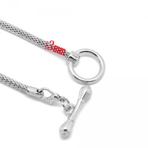 Bracelet Europ&eacute;en Toggle 19cm Argent