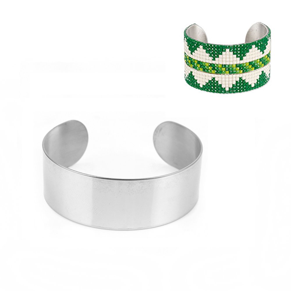 Bracelet Manchette Jonc 20 mm en Acier Inoxydable N°03