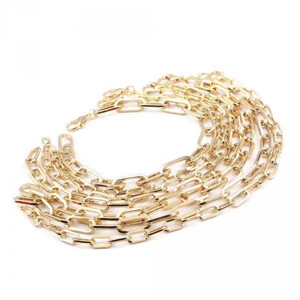 Bracelet maille ovale plaqué or 16K 22.5 cm N°01