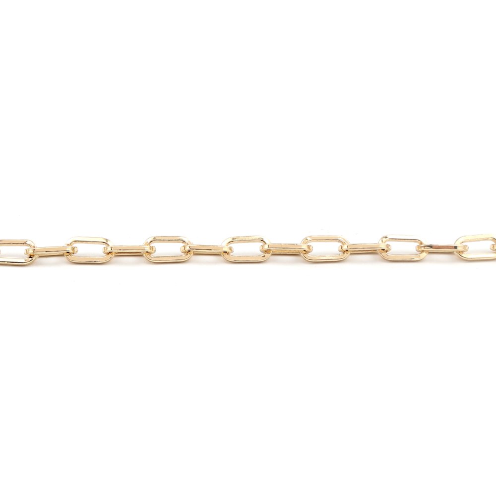 Bracelet maille ovale plaqué or 16K 22 cm N°03