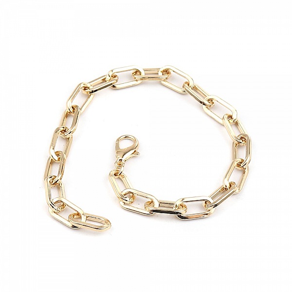 Bracelet maille ovale plaqu&eacute; or 16K 22 cm N&deg;03