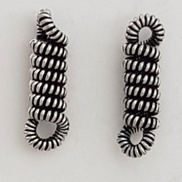 Breloque Barre 2 anneaux N&deg;04 Argent 