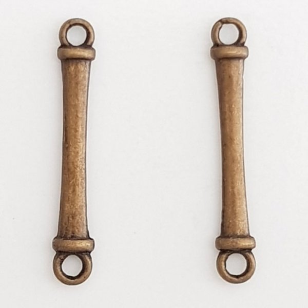 Breloque Barre 2 anneaux N&deg;05 Bronze