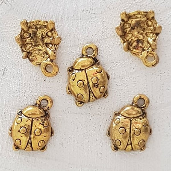 Breloque Coccinelle N&deg;02 Dor&eacute;