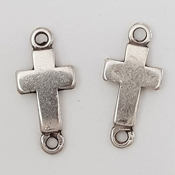 Breloque Croix N&deg;06 Zamak (plaqu&eacute; Argent)