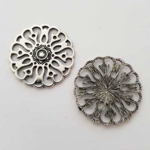 Breloque Divers N&deg;022 Argent Rond