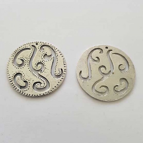 Breloque Divers N&deg;062 Rondelle Argent