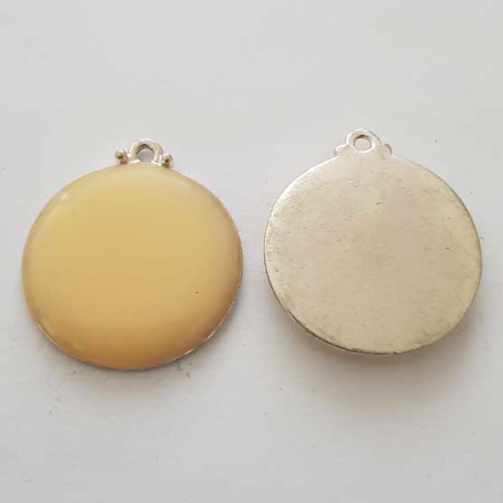 Breloque Divers N°070-05 Pendentif Emaillé Ivoire