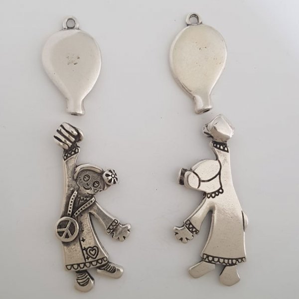 Breloque Enfant N&deg;41-02 Zamak (Plaqu&eacute; Argent)