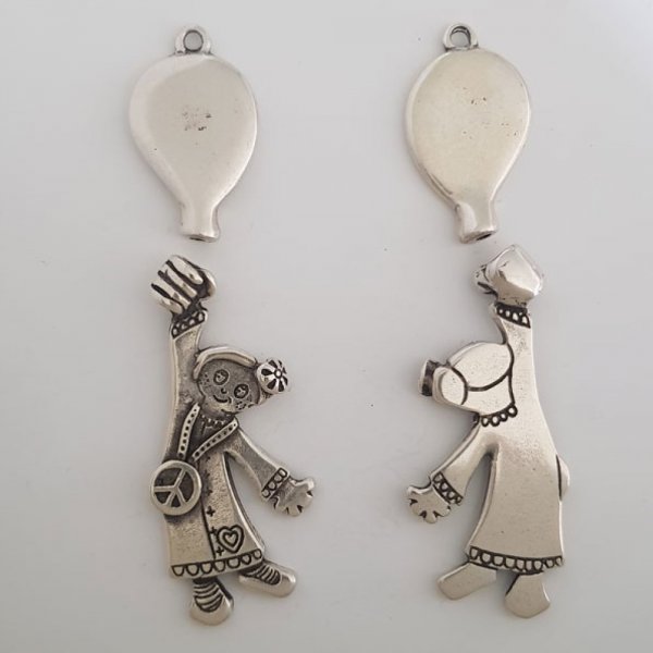 Breloque Enfant N&deg;41-02 Zamak (Plaqu&eacute; Argent)