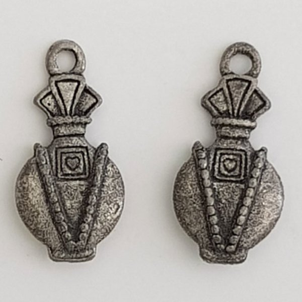 Breloque Flacon de Parfum N&deg;02 Argent Mat