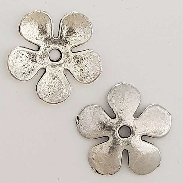 Breloque Fleur M&eacute;tal N&deg;027 Argent