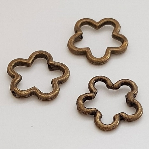 Breloque Fleur M&eacute;tal N&deg;031 Bronze