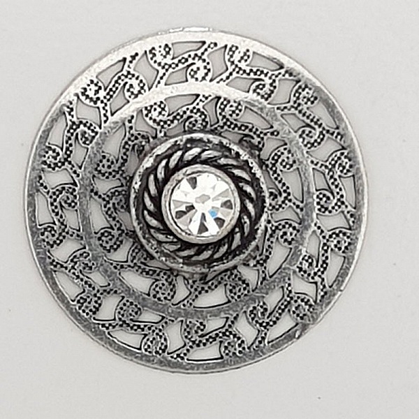 Breloque Fleur M&eacute;tal N&deg;060 Argent