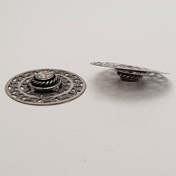 Breloque Fleur M&eacute;tal N&deg;060 Argent