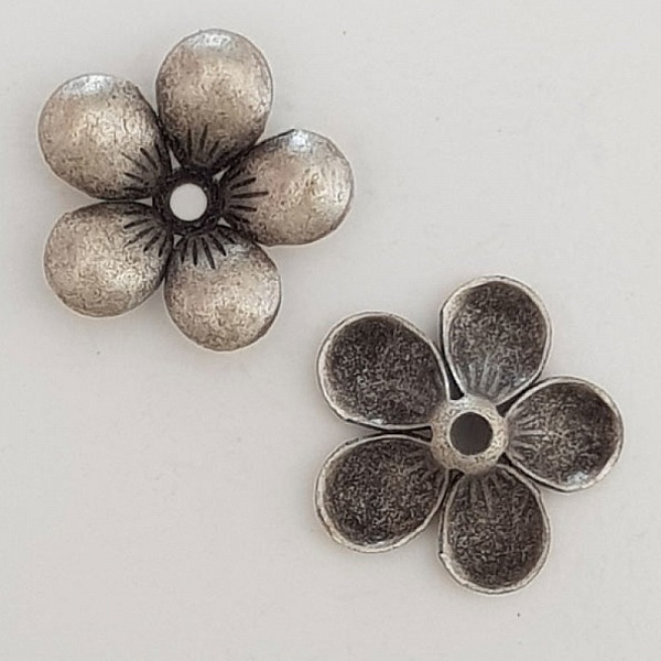 Breloque Fleur M&eacute;tal N&deg;066 Argent