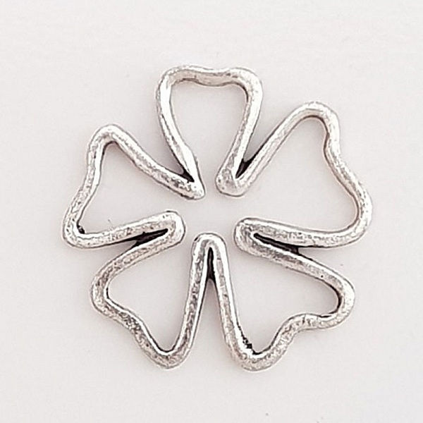 Breloque Fleur M&eacute;tal N&deg;095 Argent