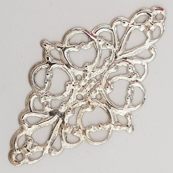 Breloque Fleur M&eacute;tal N&deg;096 Estampe Argent