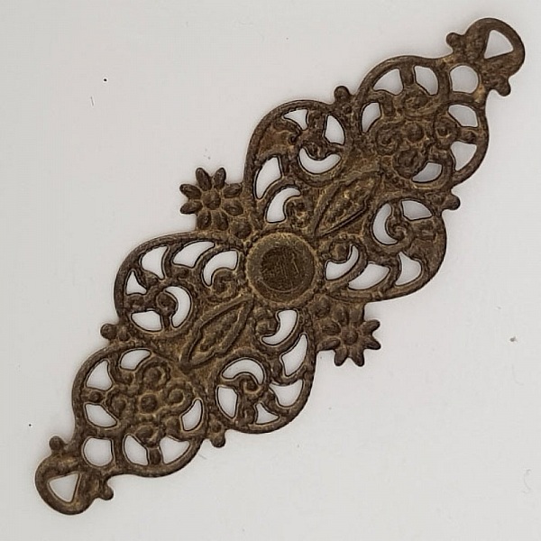 Breloque Fleur M&eacute;tal N&deg;098 Estampe Bronze