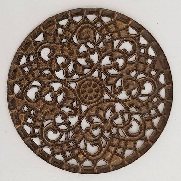 Breloque Fleur M&eacute;tal N&deg;100 Estampe Bronze