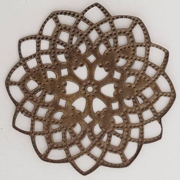 Breloque Fleur M&eacute;tal N&deg;101 Estampe Bronze