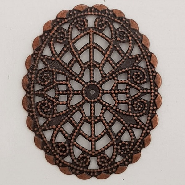 Breloque Fleur M&eacute;tal N&deg;103 Estampe Cuivre