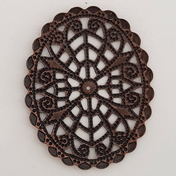 Breloque Fleur M&eacute;tal N&deg;103 Estampe Cuivre