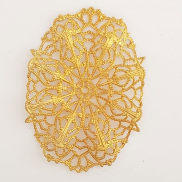 Breloque Fleur M&eacute;tal N&deg;104 Estampe Dor&eacute;