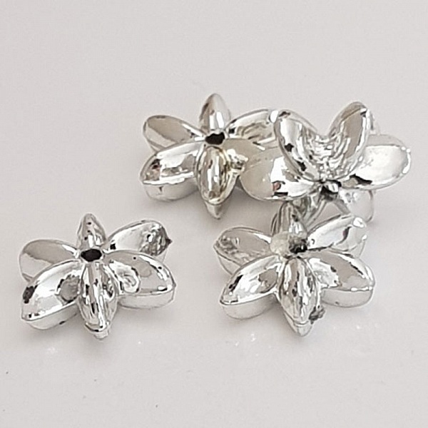 Breloque Fleur M&eacute;tal N&deg;110 Argent