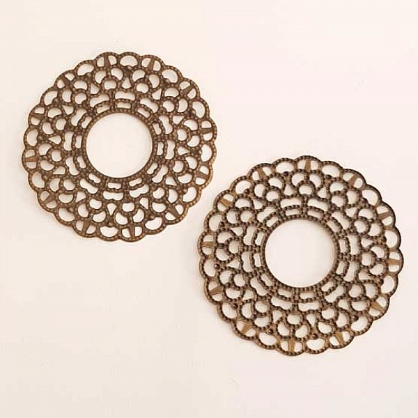 Breloque Fleur M&eacute;tal N&deg;171 Bronze