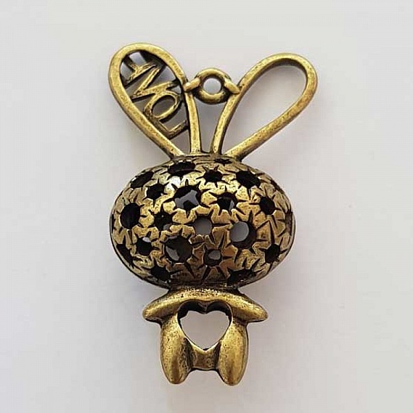 Breloque Lapin N&deg;04 Bronze