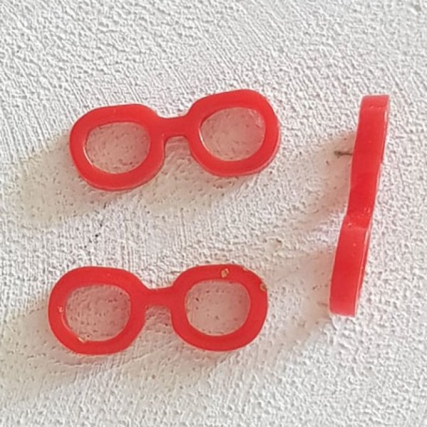 Breloque Lunette N&deg;04 Rouge