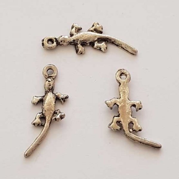 Breloque L&eacute;zard N&deg;04 Argent