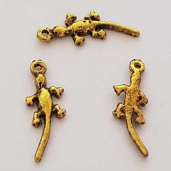 Breloque L&eacute;zard N&deg;04 Dor&eacute;