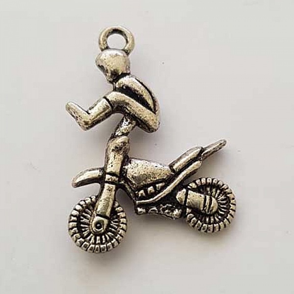 Breloque Moto N&deg;04 Argent