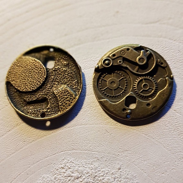 Breloque M&eacute;canisme Horloge N&deg;01 x 5 pi&egrave;ces