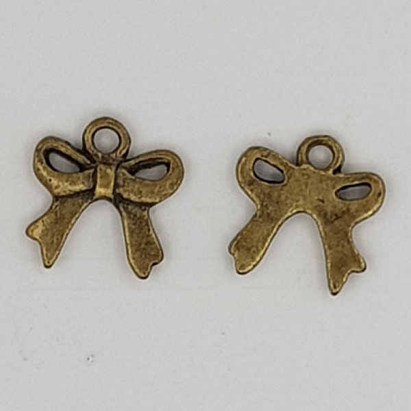 Breloque N&oelig;ud N&deg;12 breloque noeud ruban en m&eacute;tal bronze