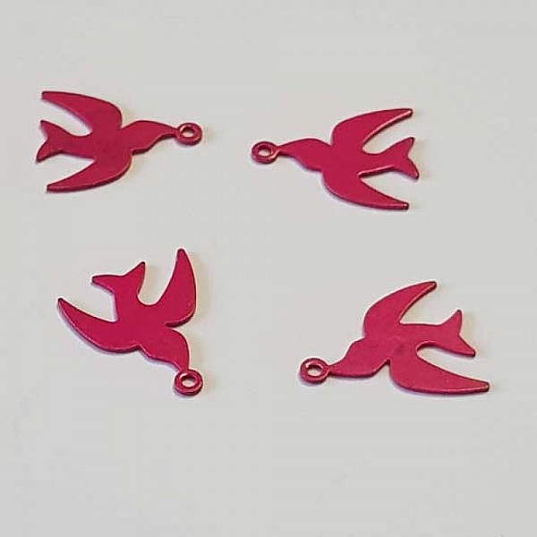 Breloque Oiseaux N&deg;04 Fushia