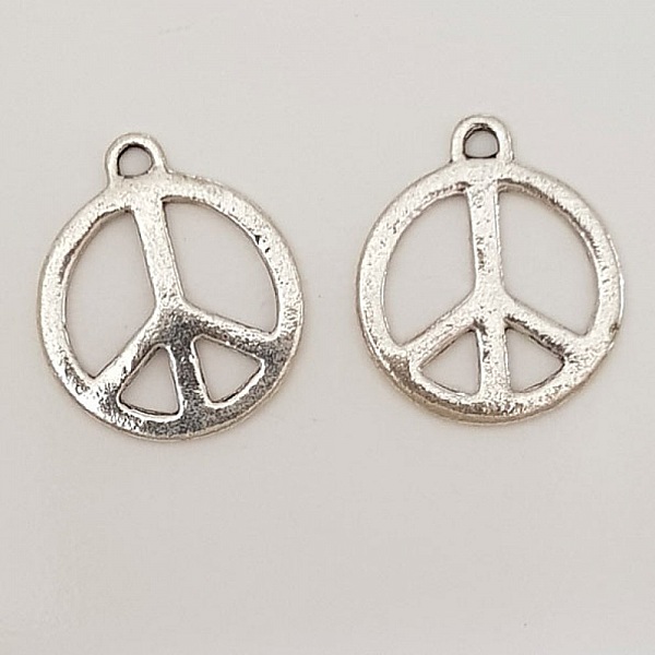 Breloque Peace & Love N&deg;09 Argent