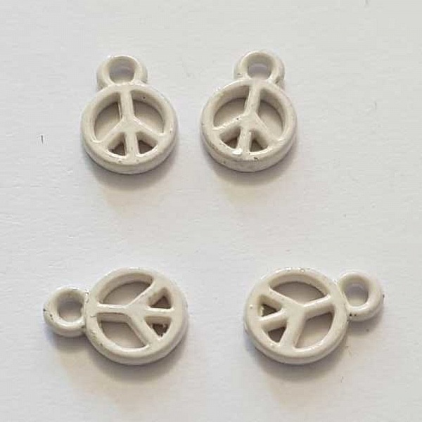 Breloque Peace & Love N&deg;10 Blanc