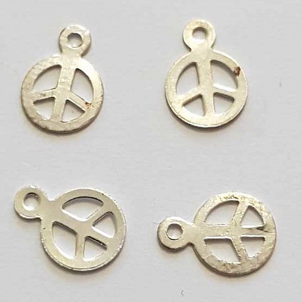 Breloque Peace & Love N&deg;12 Argent