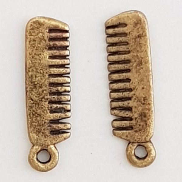 Breloque Peigne &agrave; Cheveux coiffure Bronze