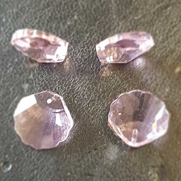 Breloque Pendentif en verre facett&eacute; coquillage N&deg;01-01